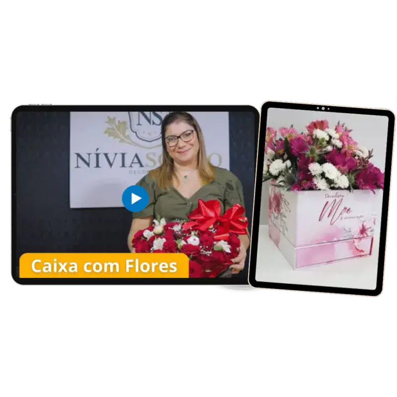 Caixa com Flores